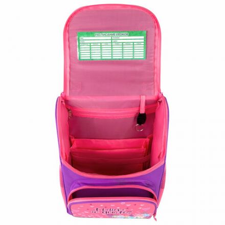 Ранец ПИФАГОР BASIC, 1 отделение, 3 кармана, эргономичная спинка, "Happy unicorn", 35х28х18 см, 271372