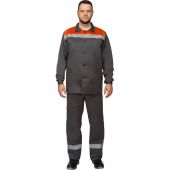 Костюм рабочий летний муж. л16-КПК с СОП сер/оранж (р.44-46) 182-188