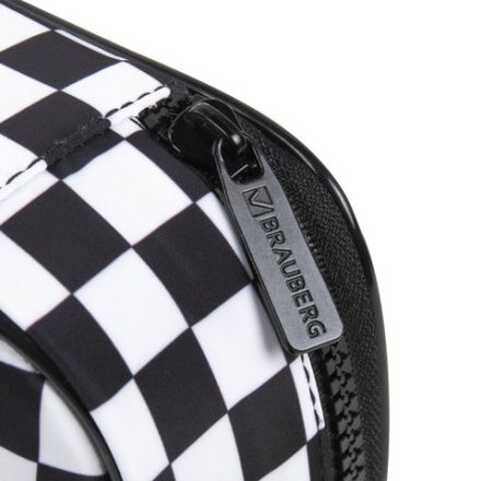 Пенал-органайзер BRAUBERG, 1 отделение, полиэстер, 22x11,5x6 см, "Black and White", 271572