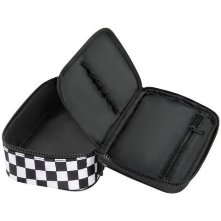 Пенал-органайзер BRAUBERG, 1 отделение, полиэстер, 22x11,5x6 см, "Black and White", 271572