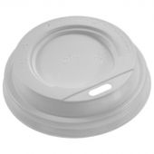 Крышка для стакана пластиковая с боковым отверстием D=70мм, бел.,100шт./уп