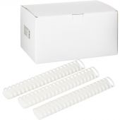 Пружины для переплета пластиковые 21 кольцо, 45 мм, (белые), 50 шт./уп Пружины для переплета пластиковые 21 кольцо, 45 мм, (белые), 50 шт./уп