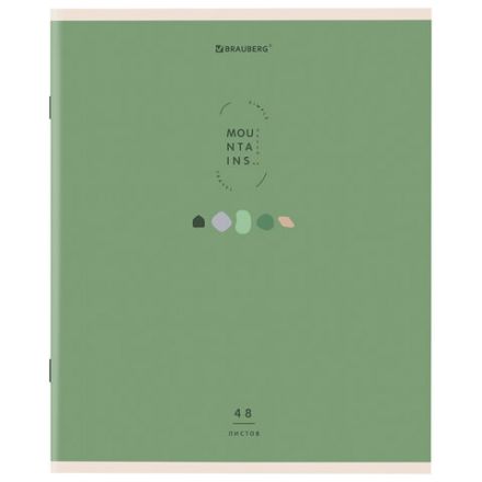 Тетрадь А5 48 л. BRAUBERG скоба, клетка, обложка картон, "Natural" (микс в спайке), 404359
