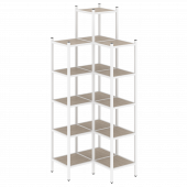 Loft Угловой внутренний стеллаж наборный VR.L-46 Дуб аттик/Белый металл 862*862*2280