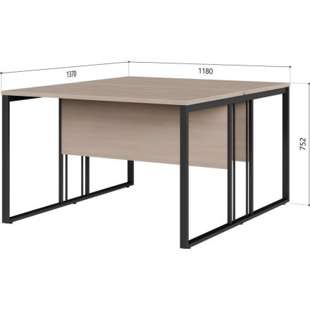 Рабочая станция Easy Loft 241S004 2раб.места Ш1180 дуб скандин