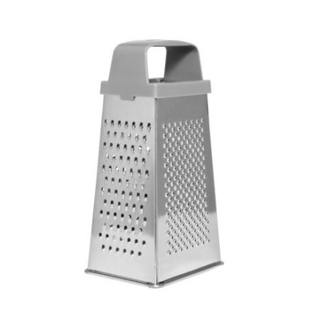 Терка 4 грани 22х11х8,5 см, белая жесть с пластиковой ручкой, BOOMHOUSE (БумХаус) Кварц, 701859