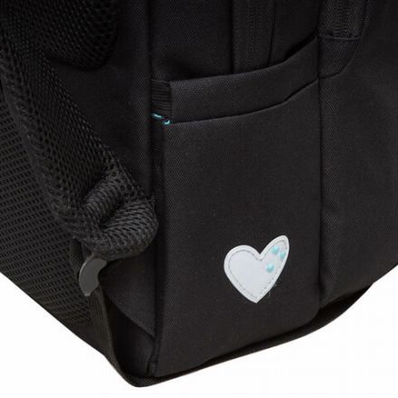 Рюкзак GRIZZLY школьный, анатомическая спинка, 2 отделения, для девочек, EMOJI, 39х26х17 см, RG-466-2/1 Рюкзак GRIZZLY школьный, анатомическая спинка, 2 отделения, для девочек, EMOJI, 39х26х17 см, RG-466-2/1