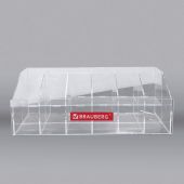 Подставка под письменные принадлежности BRAUBERG, 12 отделений, 15х47х16 см, оргстекло, 505924