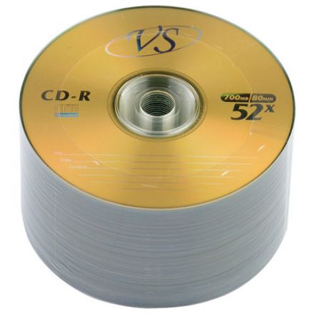 Диск CD-R VS 700 Mb 52x Bulk (термоусадка без шпиля), КОМПЛЕКТ 50 шт., VSCDRB5001