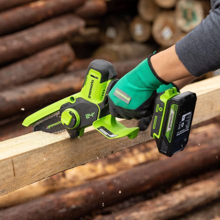 Пила цепная аккумуляторная мини Greenworks, 24V без АКБ и ЗУ (2008207)