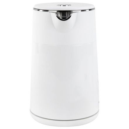 Чайник с двойными стенками, терморегулятором и дисплеем BRASSON (БРАССОН) KT-264, 1,5 л, 2200 Вт, 7 температурных режимов, белый, 455193