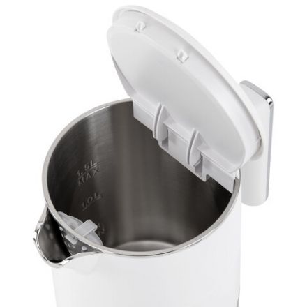 Чайник с двойными стенками, терморегулятором и дисплеем BRASSON (БРАССОН) KT-264, 1,5 л, 2200 Вт, 7 температурных режимов, белый, 455193