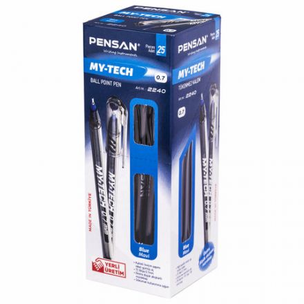 Ручка шариковая масляная PENSAN "My-Tech", СИНЯЯ, игольчатый узел 0,7 мм, линия письма 0,35 мм, 2240 Ручка шариковая масляная PENSAN "My-Tech", СИНЯЯ, игольчатый узел 0,7 мм, линия письма 0,35 мм, 2240