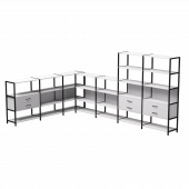 Набор стеллажных систем №19 Everprof EVO 2440x3630x1840 Белый/Черный