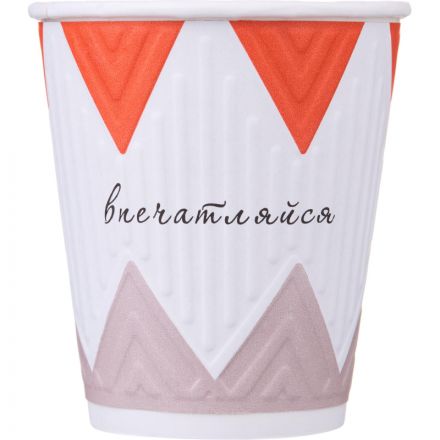 Стакан одноразовый бум 2-сл, d-80мм 200мл NDW9 Кофе-Пауза (mix) 50шт/уп