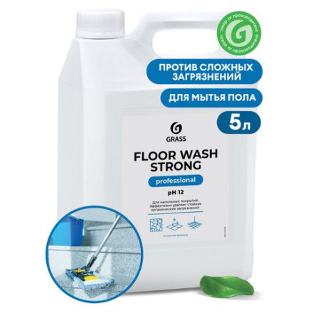 Средство концентрат для машинной и ручной мойки полов 5,6 кг, GRASS FLOOR WASH STRONG, щелочь, 125193 Средство концентрат для машинной и ручной мойки полов 5,6 кг, GRASS FLOOR WASH STRONG, щелочь, 125193