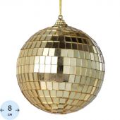 Шар новогодний подвесной Золотой Блеск 8x8x8см 89186 Шар новогодний подвесной Золотой Блеск 8x8x8см 89186