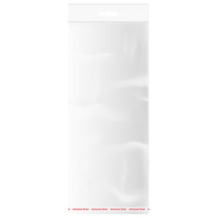 Пакеты БОПП с европодвесом, клеевым клапаном, КОМПЛЕКТ 100 штук, 13х27 + 3 + 4 см, белая подложка, BRAUBERG, 700415