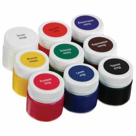 Краски по ткани акриловые "Я - Художник!", 9 цветов по 15 мл, в банках, Невская Палитра, 228411541 Краски по ткани акриловые "Я - Художник!", 9 цветов по 15 мл, в банках, Невская Палитра, 228411541