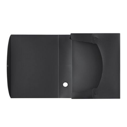 Короб архивный (330х245 мм), 70 мм, пластик, разборный, до 750 листов, черный, 0,7 мм, STAFF, 237275