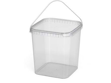ВЕДРО КВАДРАТНОЕ 5,7л ВК-6 бесцветное