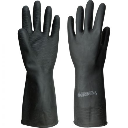 Перчатки защитные АЗРИХИМ КЩС тип 1 латекс черные (размер 9, L) Перчатки защитные АЗРИХИМ КЩС тип 1 латекс черные (размер 9, L)