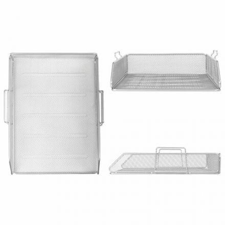 Лоток горизонтальный металлический для бумаг BRAUBERG "Germanium", А4 (260х337х77 мм), серебристый, 231955 Лоток горизонтальный металлический для бумаг BRAUBERG "Germanium", А4 (260х337х77 мм), серебристый, 231955