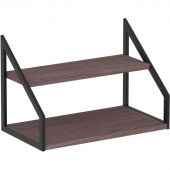 Полка TI_настен/настоль Комус Онега-8 250х450 мет чер/ЛДСП ясень анкор тем