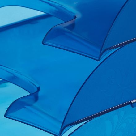 Лоток горизонтальный Комус Русская серия, синий прозрач