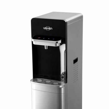 Кулер для воды VATTEN L06NK, напольный, НАГРЕВ/ОХЛАЖДЕНИЕ КОМПРЕССОР, бутыль снизу, 1 кран, сенсорное управление, серебристый, УТ-00001461