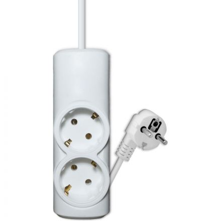 Удлинитель PROGIX PG212 2р/5м/2,2кВт/10А заземление, белый, ПВС 3х0.75