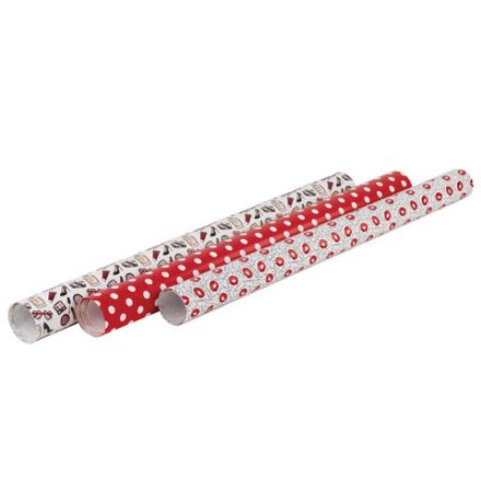 Бумага упаковочная мелованная НАБОР 3 шт., "For Women", 70х100 см, 3 дизайна, ЗОЛОТАЯ СКАЗКА, 592065