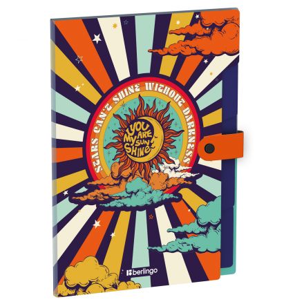 Папка 5 отделений Berlingo "Groovy", А4, 600мкм, на кнопке, с рисунком Папка 5 отделений Berlingo "Groovy", А4, 600мкм, на кнопке, с рисунком