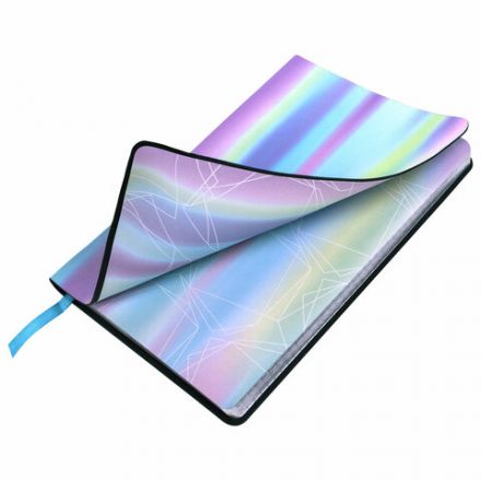 Блокнот А5 (143x210 мм), BRAUBERG VISTA "Gradient", под кожу, гибкий, срез фольга, 80 л., 112083