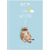 Скетчбук 120л., А5 BG "Кот с попкорном", 7БЦ, матовая ламинация, трехцветный тонированный блок, 80г/м2