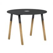 Стол FRST 1020 Черный графит/Черный графит-Бук 1020х1020х733 FORTA Стол FRST 1020 Черный графит/Черный графит-Бук 1020х1020х733 FORTA