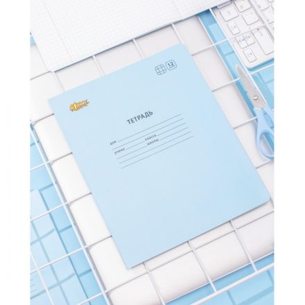 Тетрадь школьная А5,12л,клетка, №1 School Отличник Голубой 10шт/уп 69213