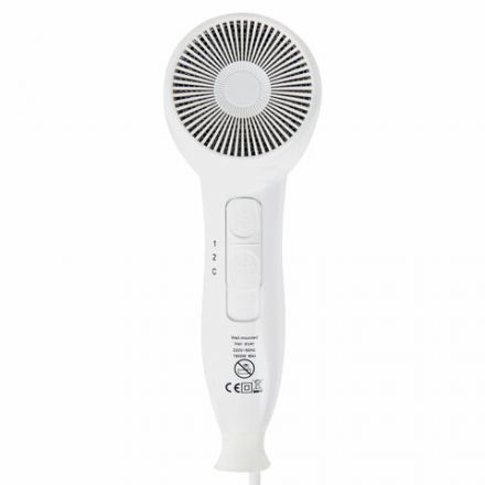 Фен для волос настенный KSITEX F-1800 W, 1800 Вт, пластик/металл, 2 скорости, белый