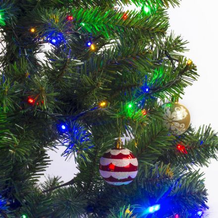 Электрогирлянда-нить комнатная "Стандарт" 10 м, 200 LED, мультицветная 220 V, контроллер, ЗОЛОТАЯ СКАЗКА, 591100