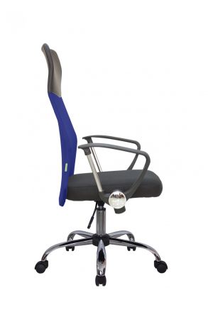 Кресло Smart RCH 8074 Чёрная ткань/Синяя сетка