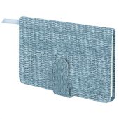 Еженедельник датированный 2026 МАЛЫЙ ФОРМАТ 95х155 мм, А6, BRAUBERG "Augustus", под кожу, голубой, 117185