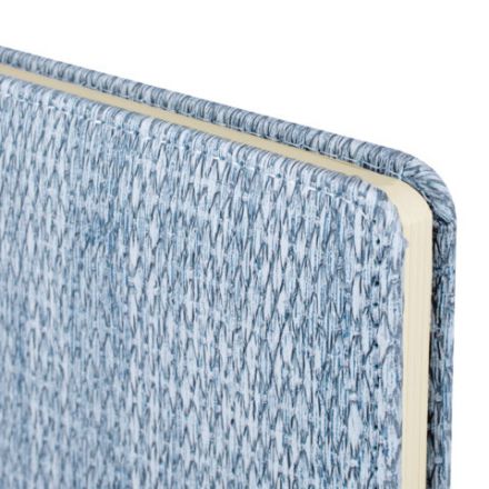 Еженедельник датированный 2026 МАЛЫЙ ФОРМАТ 95х155 мм, А6, BRAUBERG "Augustus", под кожу, голубой, 117185