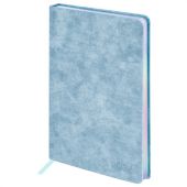 Ежедневник датированный 2026, А5, 138х213 мм, BRAUBERG "Ice", под кожу, голубой, 117389