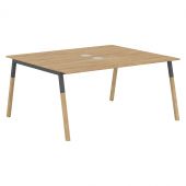 Стол FWST 1513 Дуб Гамильтон/Черный графит-Бук 1580х1370х733 FORTA Стол FWST 1513 Дуб Гамильтон/Черный графит-Бук 1580х1370х733 FORTA