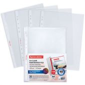 Папки-файлы перфорированные с антибликовой текстурой А4 BRAUBERG PIXEL, КОМПЛЕКТ 100 шт., 40 мкм, 273009