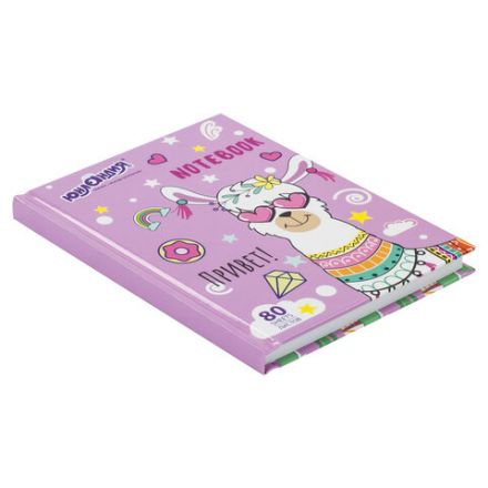 Блокнот МАЛЫЙ ФОРМАТ 110х147 мм, А6, 80 л., твердый, клетка, ЮНЛАНДИЯ, "Лама", 111619 Блокнот МАЛЫЙ ФОРМАТ 110х147 мм, А6, 80 л., твердый, клетка, ЮНЛАНДИЯ, "Лама", 111619