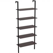 Стеллаж TI_пристенный Комус Онега-5 Ясень анкор темн, 695х295х1810 мм