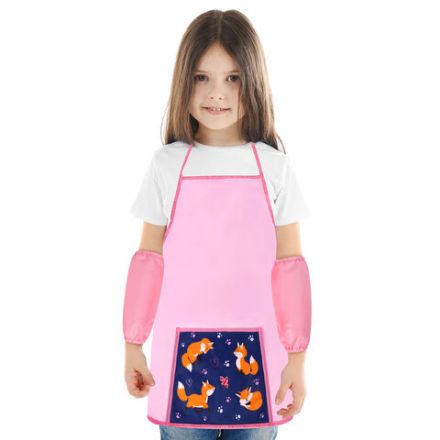Фартук с нарукавниками для уроков труда ПИФАГОР, 1 карман, 46х54 см, "Playing foxes", 273621