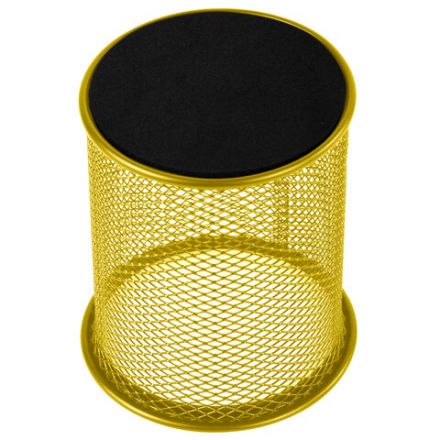 Подставка-органайзер BRAUBERG "Germanium", металлическая, круглое основание,100х89 мм, желтая, 231980 Подставка-органайзер BRAUBERG "Germanium", металлическая, круглое основание,100х89 мм, желтая, 231980