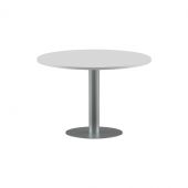 Конференц стол ПРГ-100 Белый/Алюминий D1000х750 IMAGO